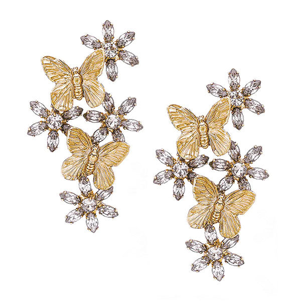 storexq 3D Flower & Butterfly Striking Earrings