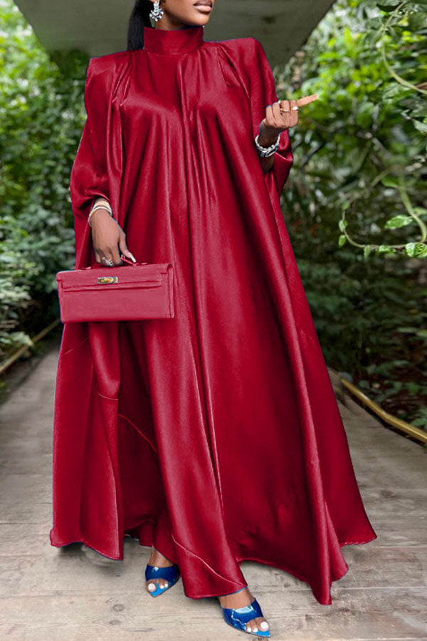 storexq Solid Color Striking Draped Maxi Dresses