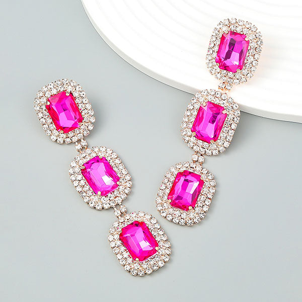 storexq Rhinestone Feminine Multi-layer Drop Earrings