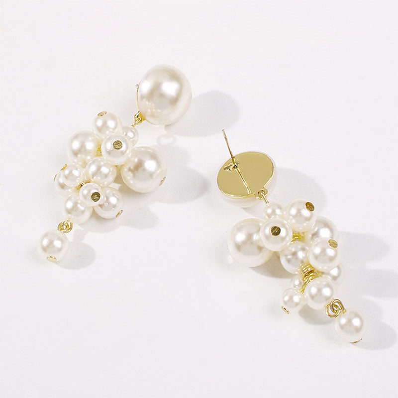 storexq Elegant Faux Pearl Grape String Earrings