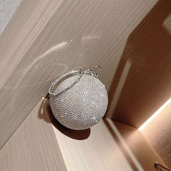 storexq Rhinestone Party Ball Shaped Handbag