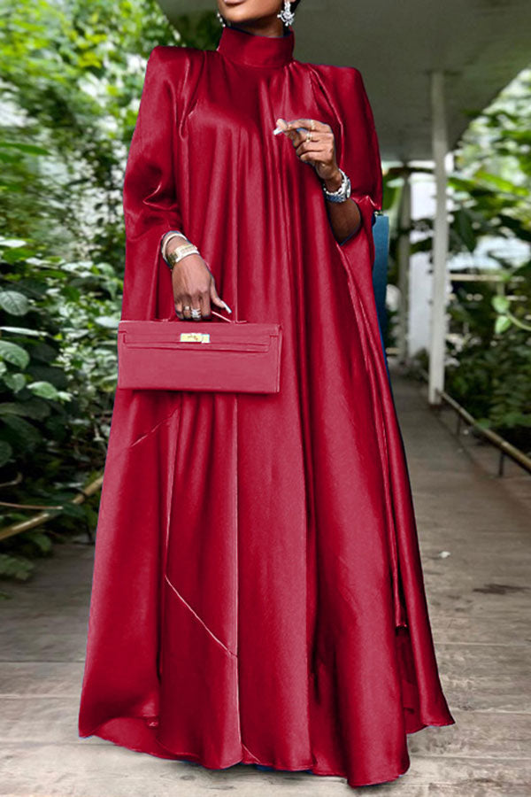 storexq Solid Color Striking Draped Maxi Dresses