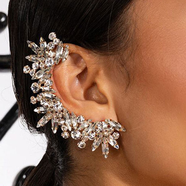 storexq 1Piece Rhinestone Glamorous Irregular Earrings