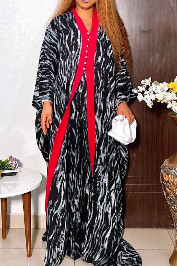 storexq Leaf Print Undeniable Flowy Pant Suit (Three Pieces)