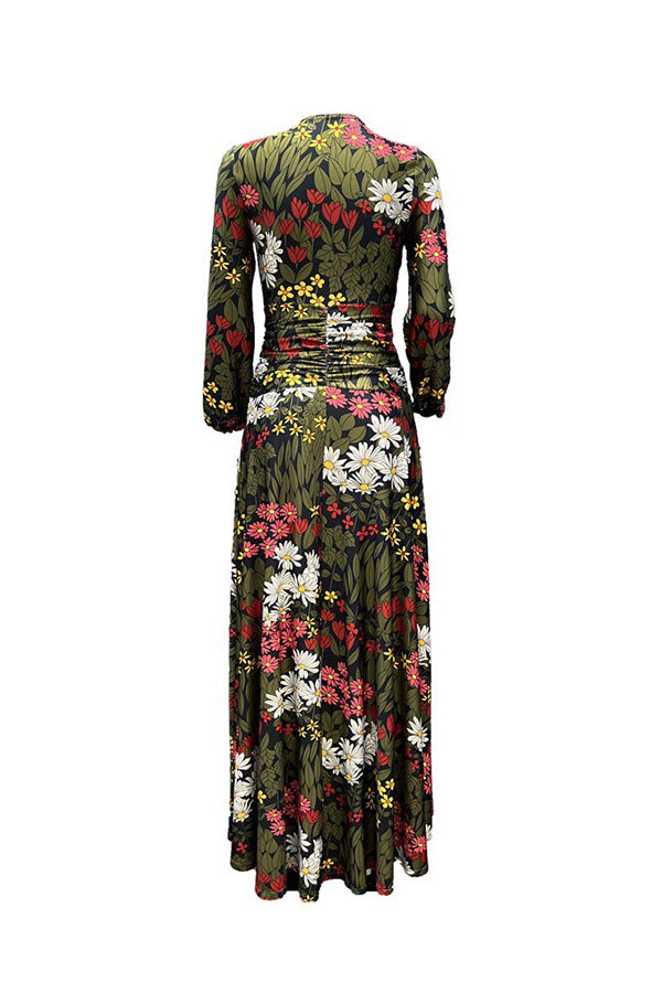 storexq Floral Print Romantic Maxi Dress