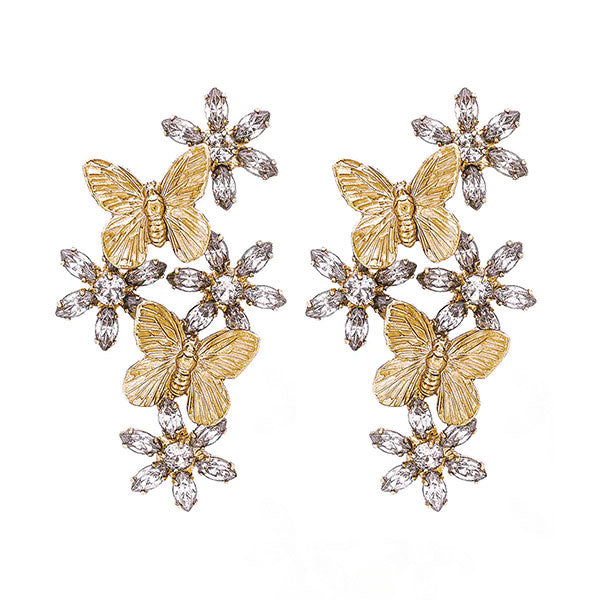 storexq 3D Flower & Butterfly Striking Earrings