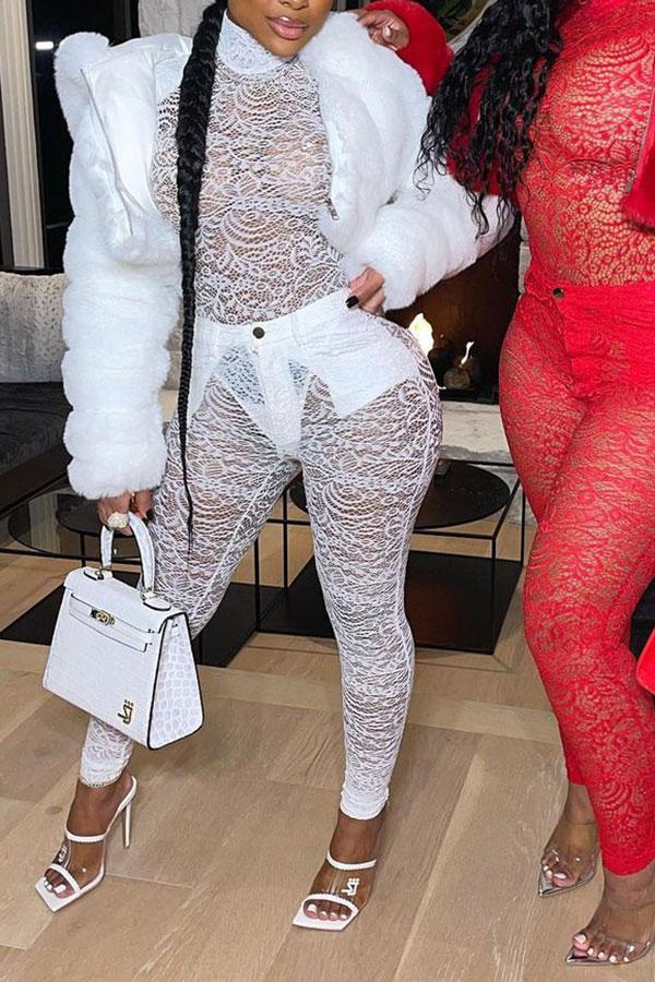 storexq Solid Color Faux Fur Luxe Hooded Coat
