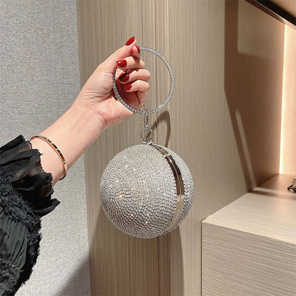storexq Rhinestone Party Ball Shaped Handbag