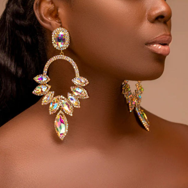 storexq 1Pair Rhinestone Bright Earrings