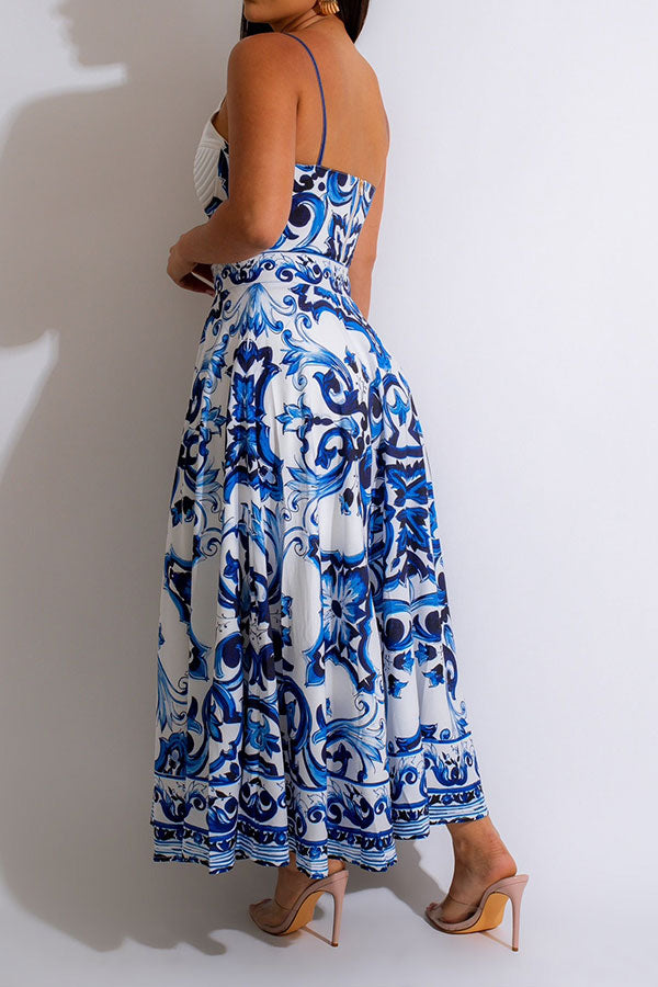 storexq Oriental Tribal Print Metal Decor Dress Suit