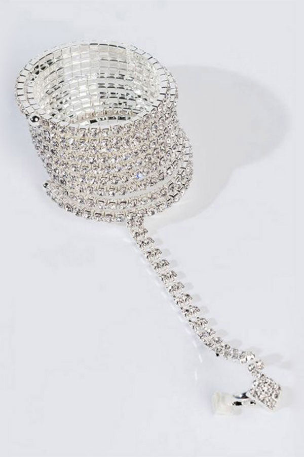 storexq Layered Rhinestone Striking Bracelet