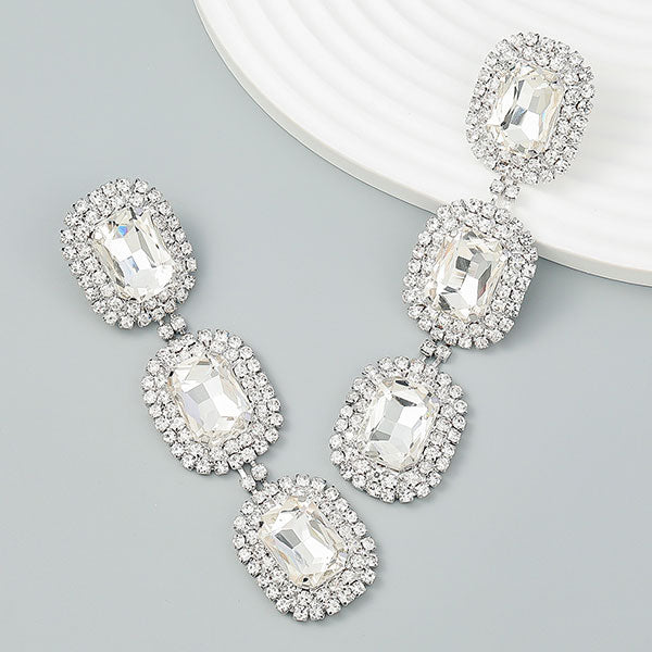 storexq Rhinestone Feminine Multi-layer Drop Earrings