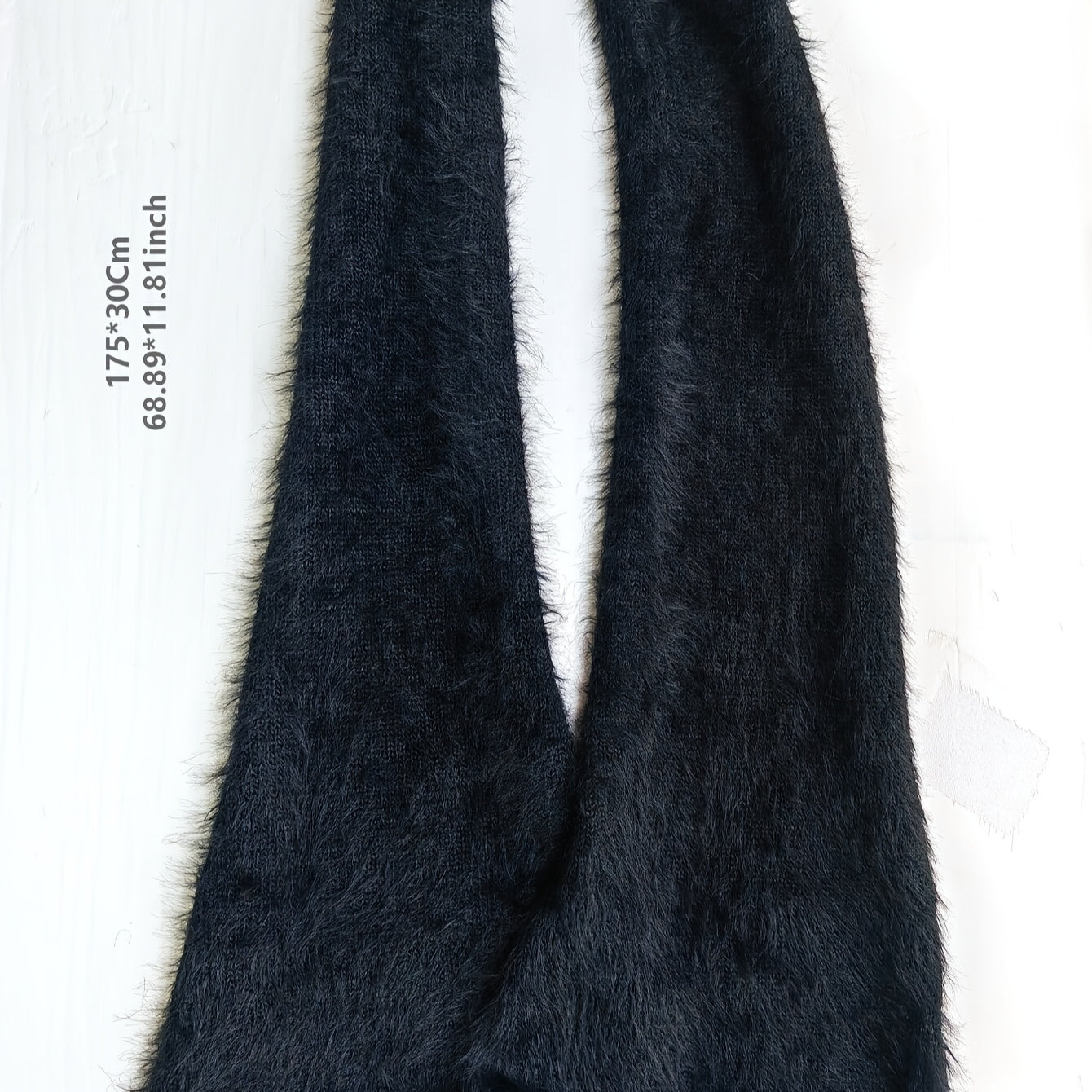 Vintage Style Men's Knit Nylon Faux Mink Fur Scarf 3.15inch Wide - 100% Nylon Soft Textured Fashion Accessory