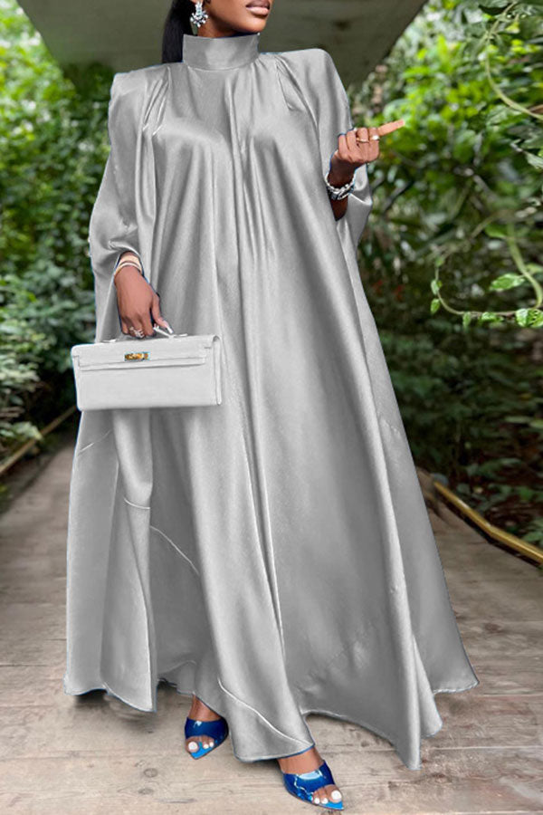 storexq Solid Color Striking Draped Maxi Dresses