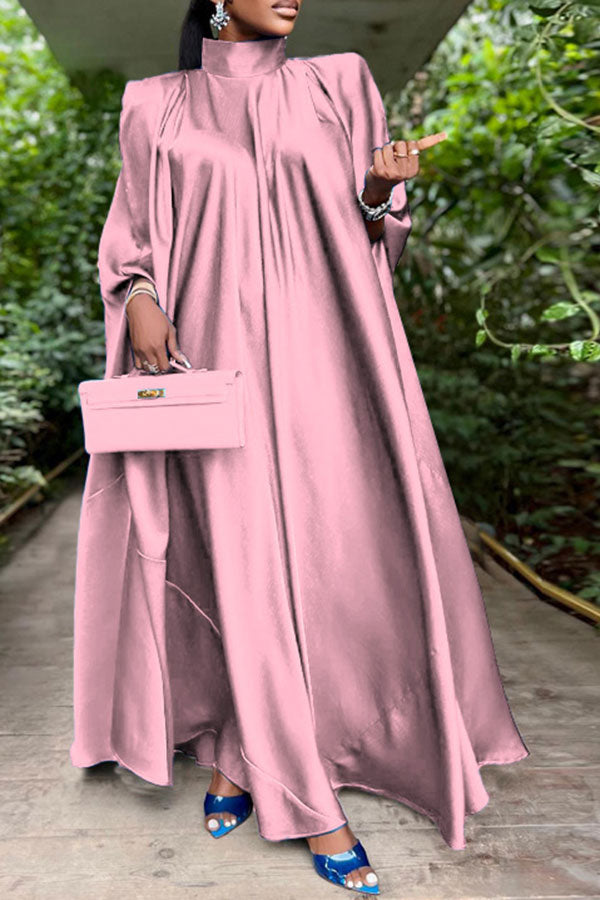 storexq Solid Color Striking Draped Maxi Dresses