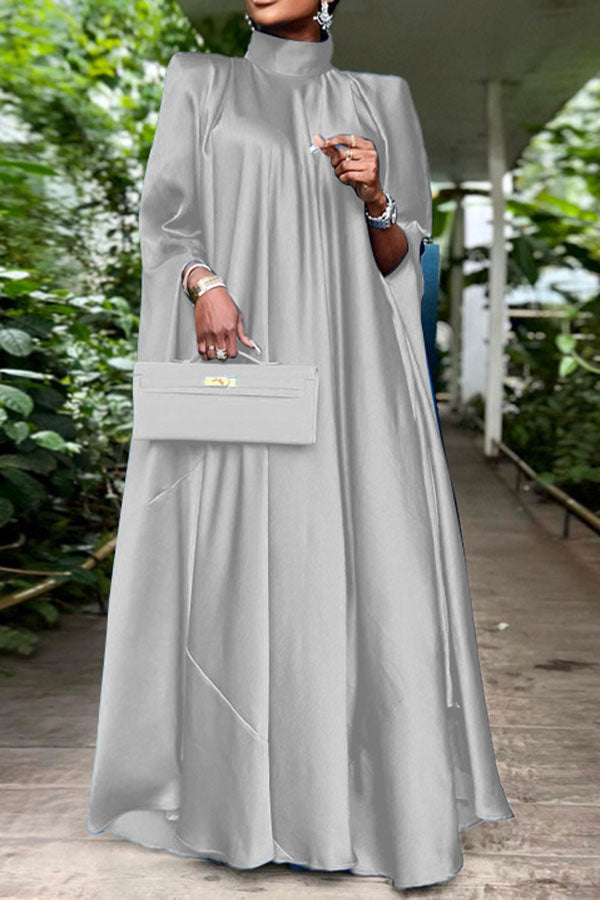 storexq Solid Color Striking Draped Maxi Dresses
