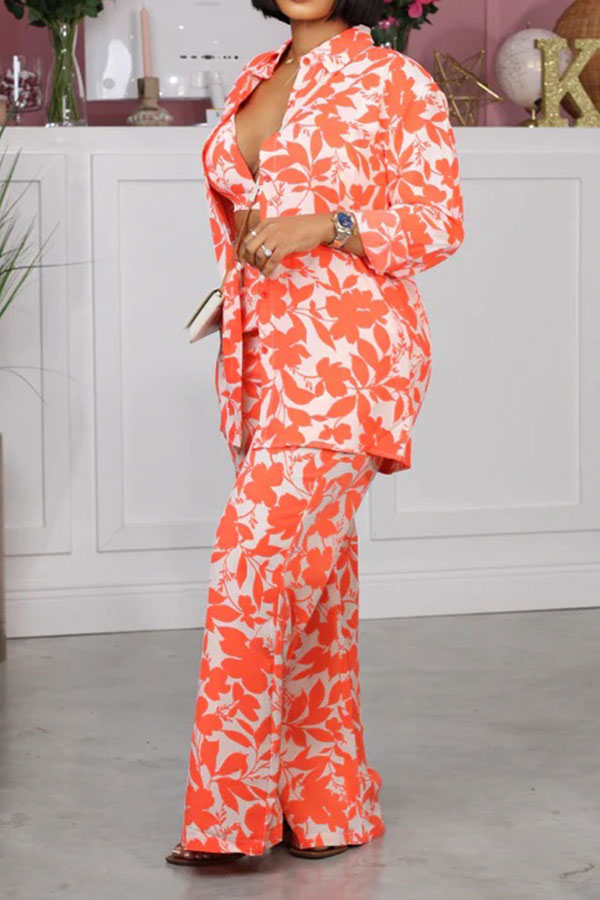 storexq Floral Print Classic Pant Suit (Three Pieces)