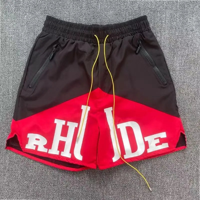 RH Designers Mens Rhude Embroidery T Shirts for Summer Mens Tops Letter Polos Shirt Womens Tshirts Clothing Short Sleeved Large Plus 100% Cotton Tees Size S-XL