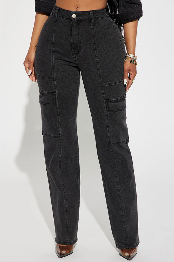storexq Solid Color Undeniable Denim Pant Suit