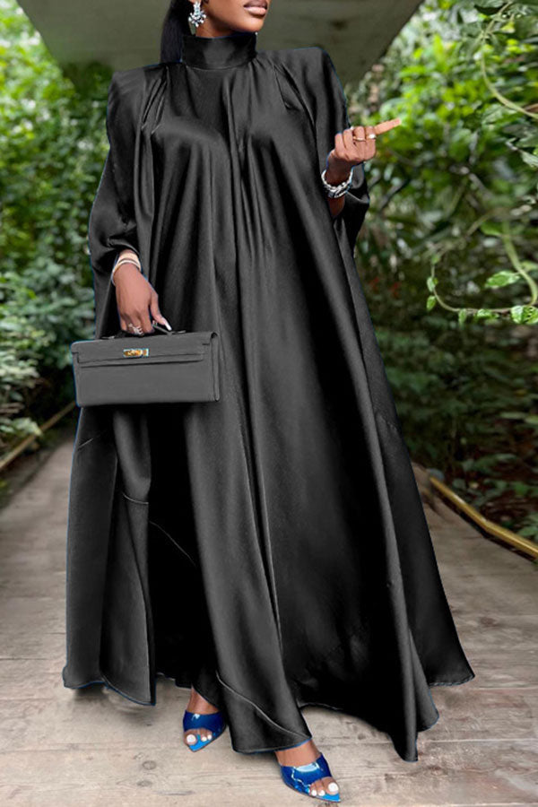 storexq Solid Color Striking Draped Maxi Dresses