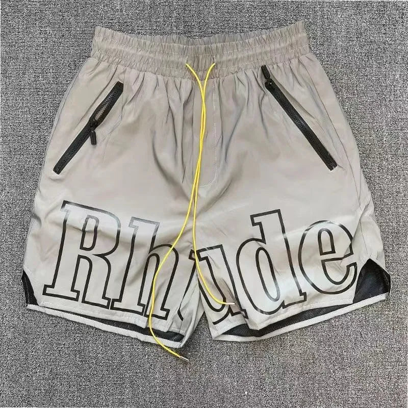 RH Designers Mens Rhude Embroidery T Shirts for Summer Mens Tops Letter Polos Shirt Womens Tshirts Clothing Short Sleeved Large Plus 100% Cotton Tees Size S-XL