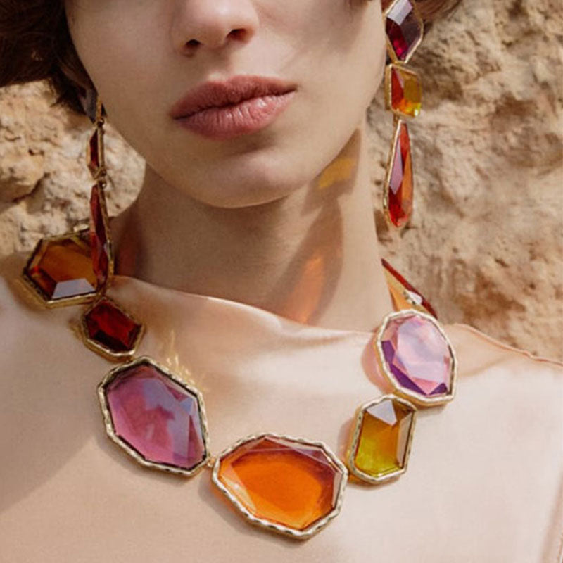 storexq Crystal Design Modern Necklace