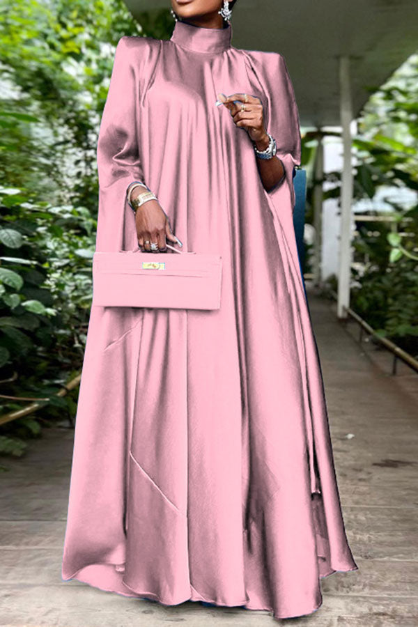 storexq Solid Color Striking Draped Maxi Dresses