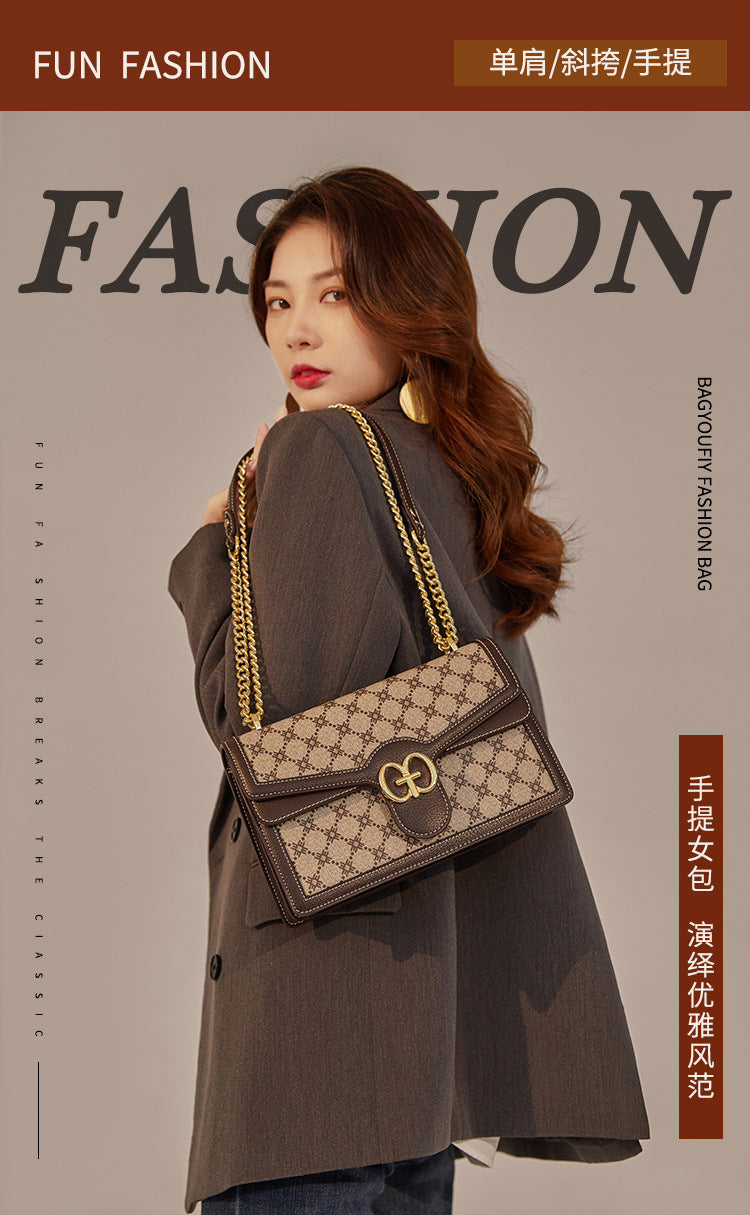 STOREXQ Printed Bags New Women's Bag Shoulder Messenger Bag Fashion Chain Bag Dionysian Cross-Body Bag Women's Handbag