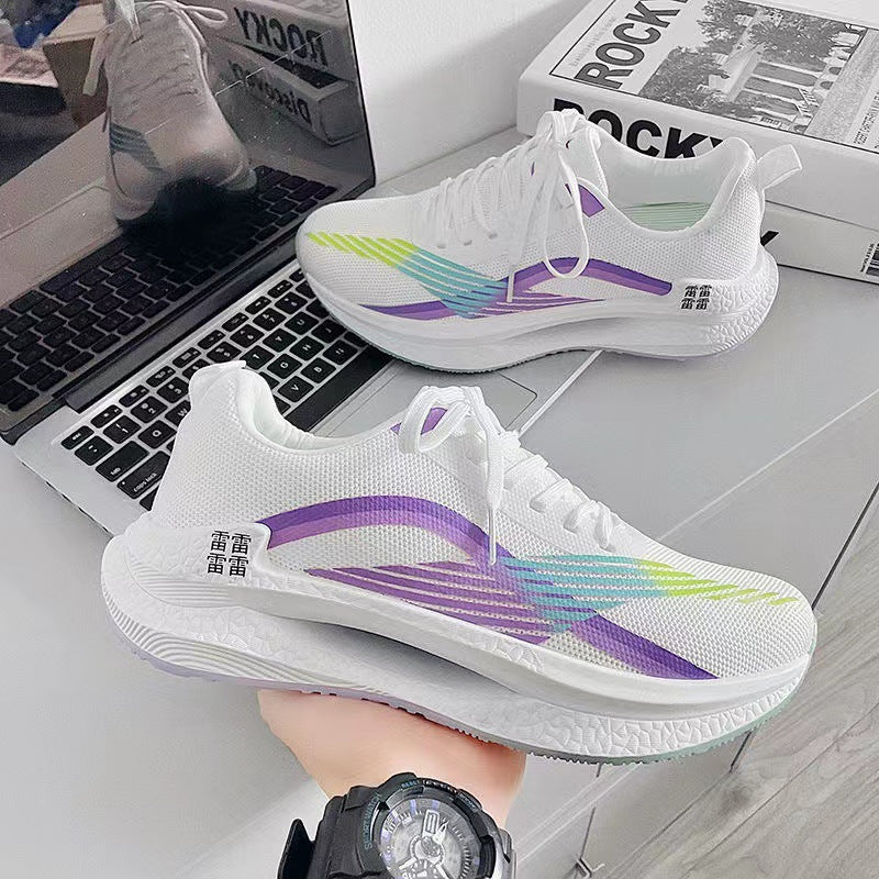 storexq Cross-Border New Arrival Flying Woven Women's Shoes Soft Bottom Breathable Versatile Casual Fashion One Piece Dropshipping Popcorn Women's Running Shoes