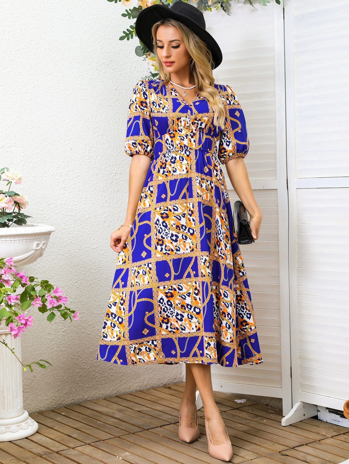STOREXQ Cross-Border Independent Station Fashion Printing Women's Dress