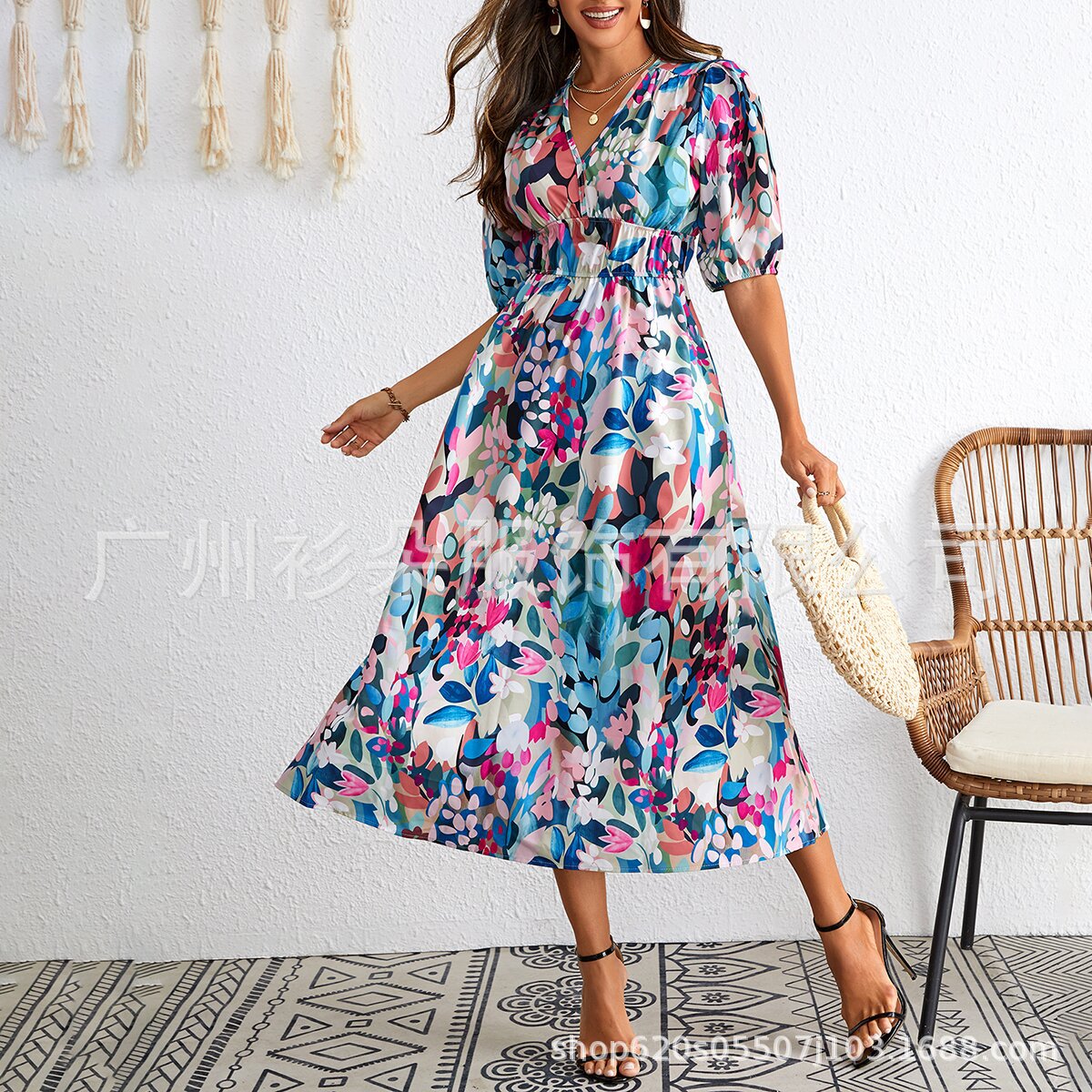 STOREXQ Cross-Border Independent Station Fashion Printing Women's Dress