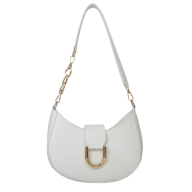 STOREXQ New Moon Bag Bags New Fashion Solid Color Single-Shoulder Bag Western Texture Special-Interest Design Messenger Bag Women's Bag