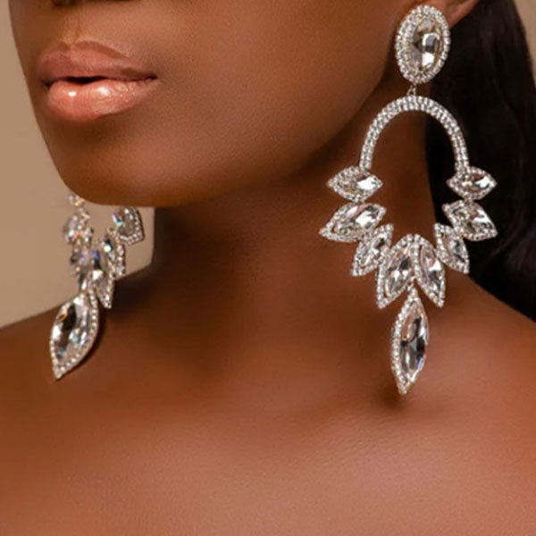 storexq 1Pair Rhinestone Bright Earrings