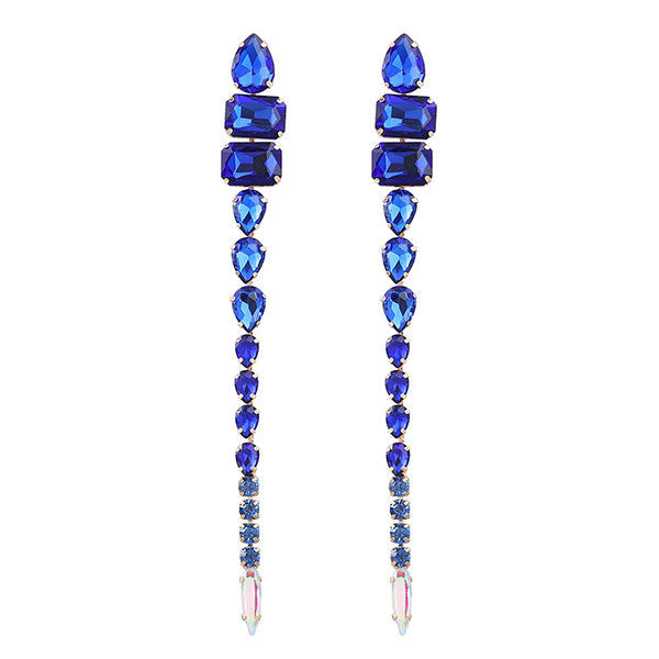storexq Glass Drill & Rhinestone Chain Feminine Earrings