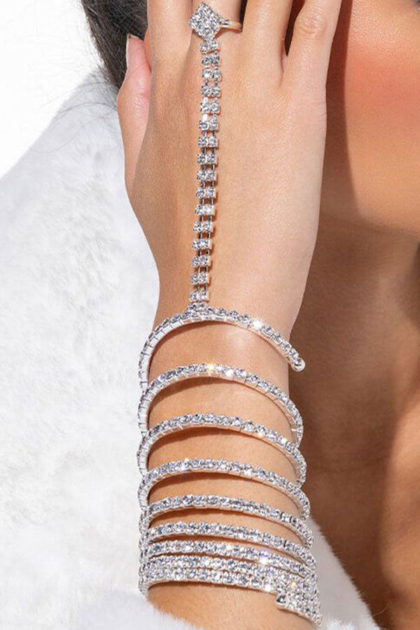 storexq Layered Rhinestone Striking Bracelet