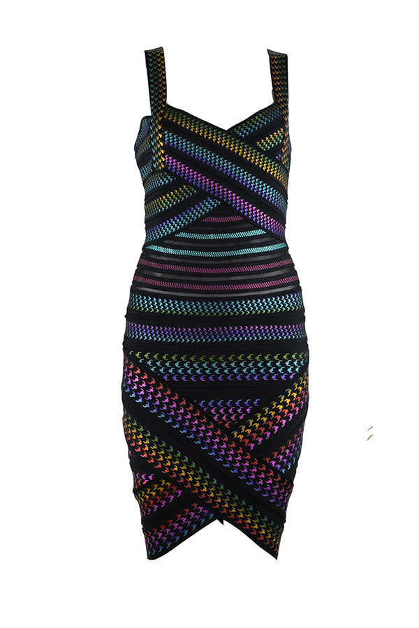 storexq Houndstooth Retro Backless Mini Dress