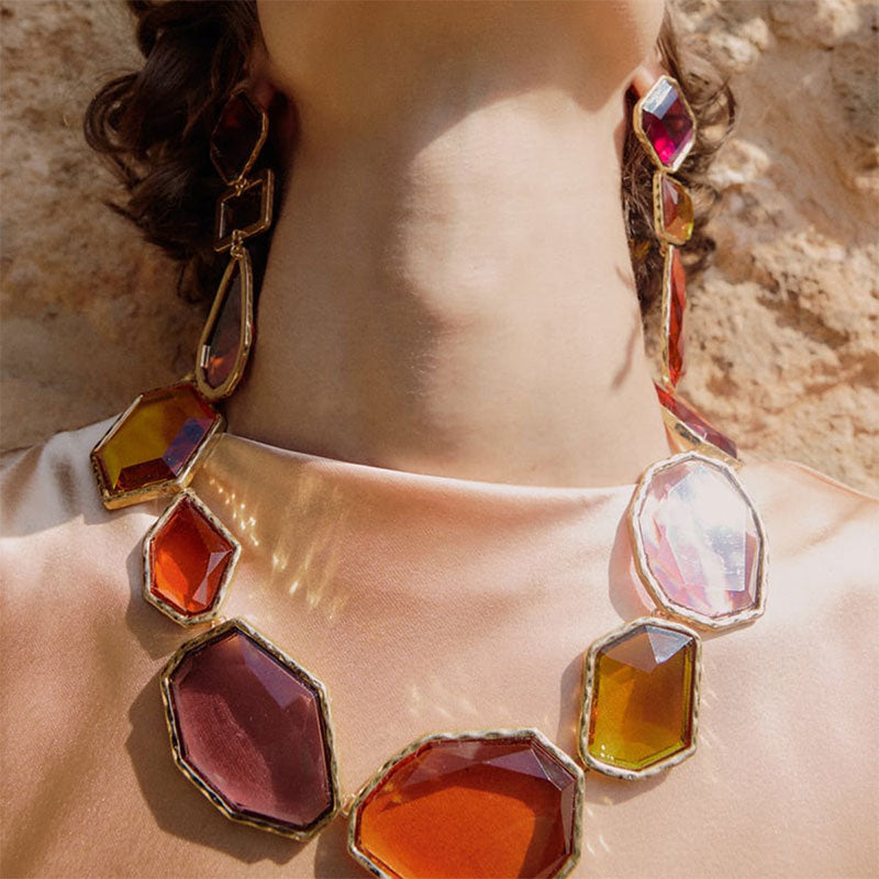 storexq Crystal Design Modern Necklace