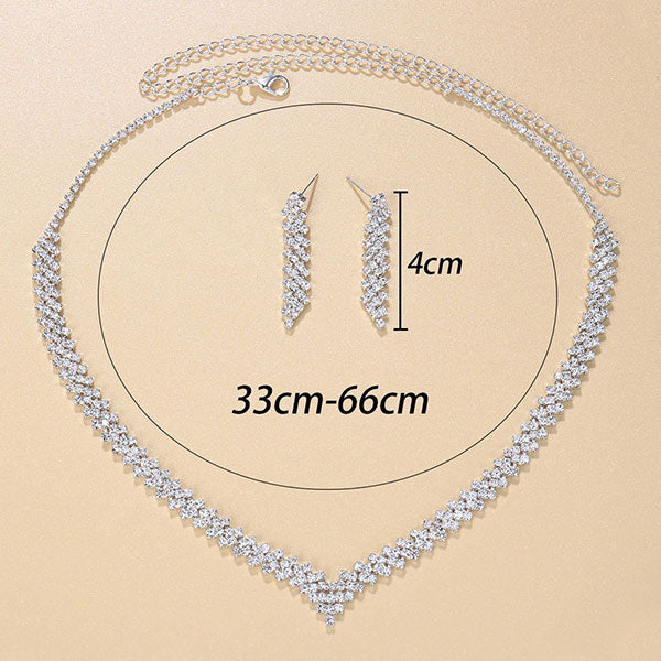 storexq Rhinestone Unusual Rhombus Necklace