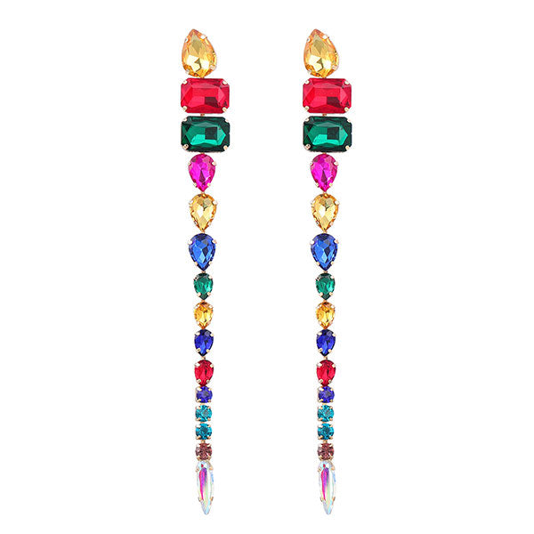 storexq Glass Drill & Rhinestone Chain Feminine Earrings