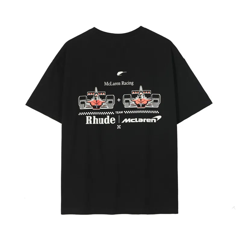 RH Designers Mens Rhude Embroidery T Shirts for Summer Mens Tops Letter Polos Shirt Womens Tshirts Clothing Short Sleeved Large Plus 100% Cotton Tees Size S-XL