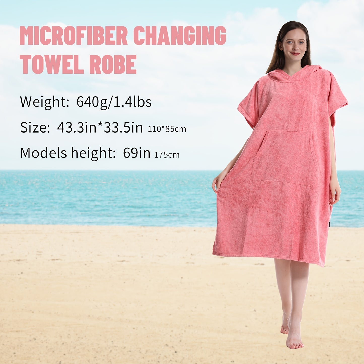 1pc Soft Quick-drying Bathrobe, Super Absorbent Hooded Short-sleeved Pajamas, Dress Style Nightdress, Adult Bathrobe, All-purpose Pajamas For Men And Women In 5 Colors, Bathroom Supplies