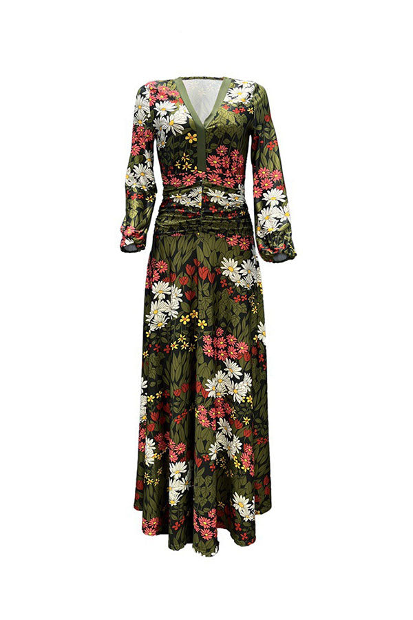storexq Floral Print Romantic Maxi Dress