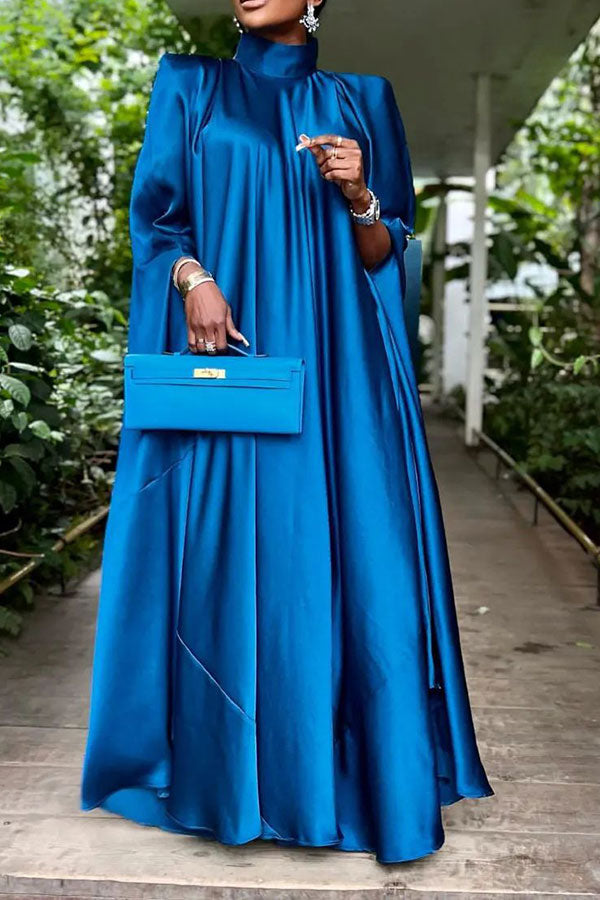 storexq Solid Color Striking Draped Maxi Dresses