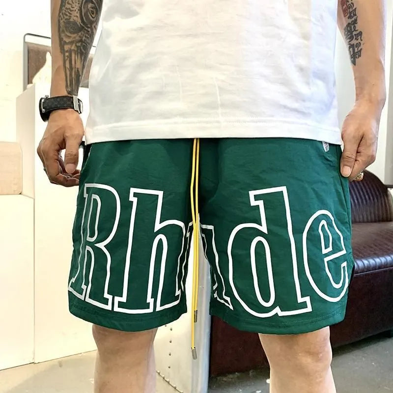 RH Designers Mens Rhude Embroidery T Shirts for Summer Mens Tops Letter Polos Shirt Womens Tshirts Clothing Short Sleeved Large Plus 100% Cotton Tees Size S-XL