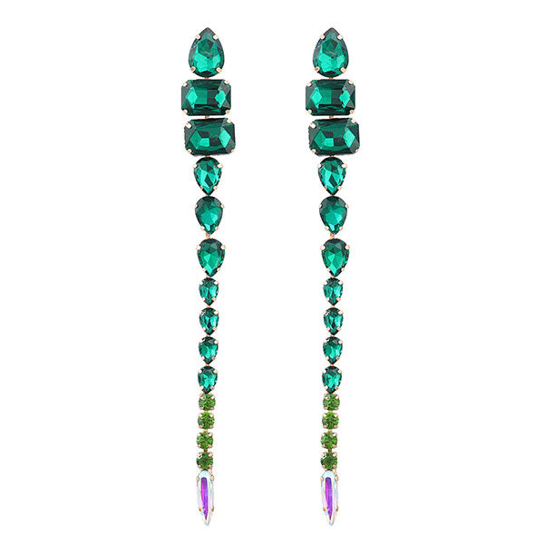 storexq Glass Drill & Rhinestone Chain Feminine Earrings