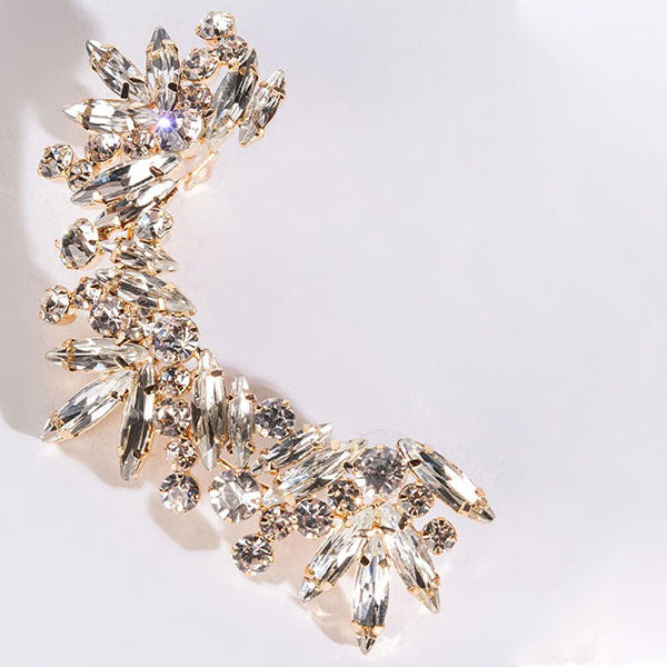 storexq 1Piece Rhinestone Glamorous Irregular Earrings