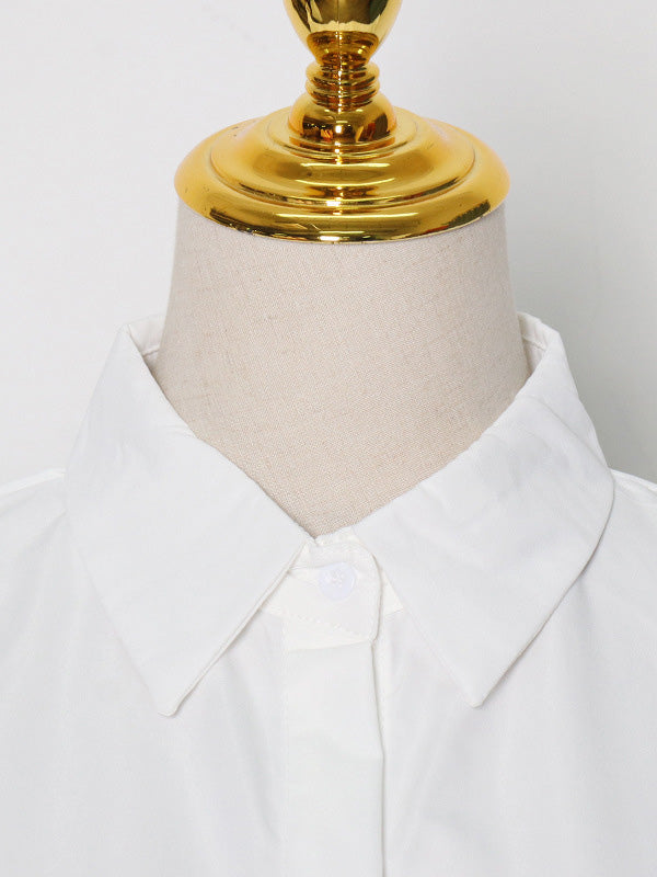 storexq Original Solid Color Irregularity Geometry Blouse Tops