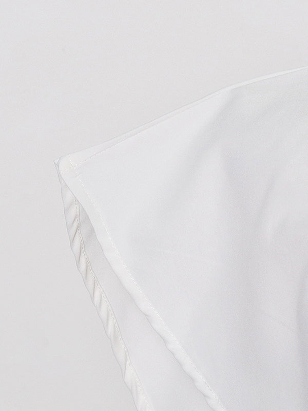 storexq Original Solid Color Irregularity Geometry Blouse Tops