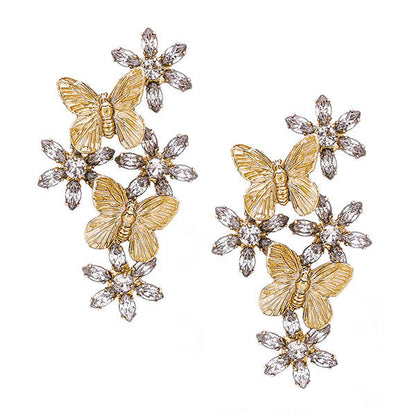 storexq 3D Flower & Butterfly Striking Earrings