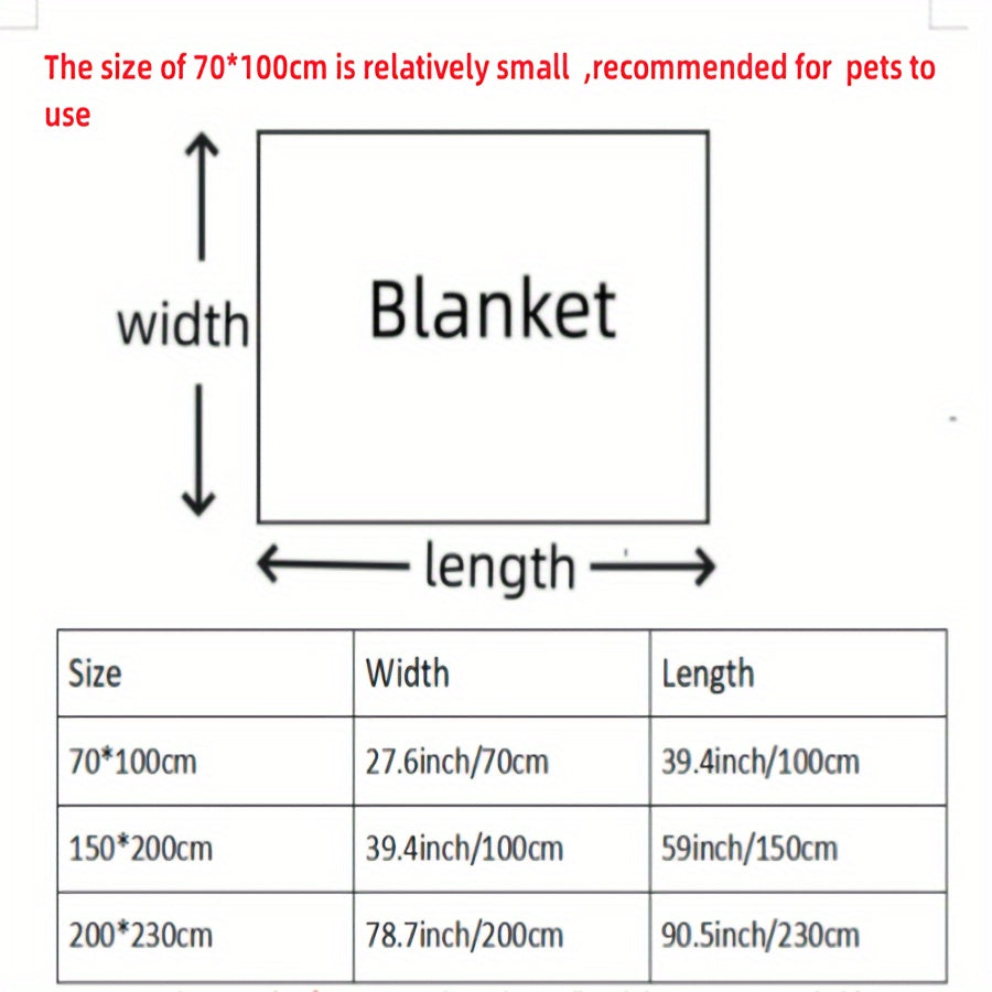 1pc Cute Cartoon Print Blanket, Flannel Blanket, Soft Warm Throw Blanket Multi-purpose Blanket For Couch Sofa Bed Office Camping Travelling